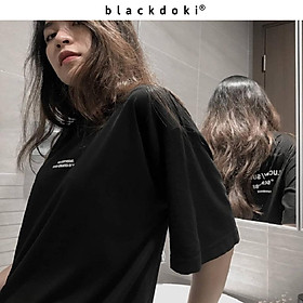 Áo thun nữ BLACKDOKI-NOCOPYRIGHT , áo phông form rộng tay lỡ cá tính basic unisex oversize