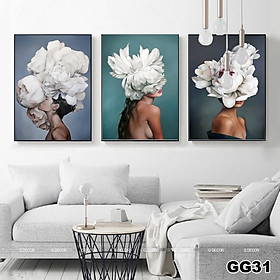 Tranh treo tường canvas cô gái nghệ thuật trang trí nhà cửa, phòng khách, phòng ngủ, phòng ăn, spa phong cách hiện đại