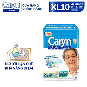 Hình ảnh Tã Dán Người Lớn Caryn Siêu Thấm Size Xl - 10 Miếng/ 20 Miếng Dành Cho Người Hạn Chế Khả Năng Đi Lại