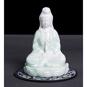 Mua tượng quan âm tọa sen xanh ngọc