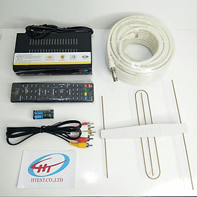 Mua combo tron bộ đầu thu dvb t2 HKD MS01 + anten khuếch đại mobi + dây 15 mét   Hàng Chính Hãng.