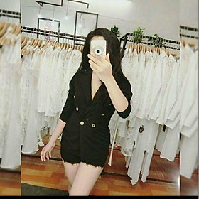 Sét áo vest quần shott đính nút