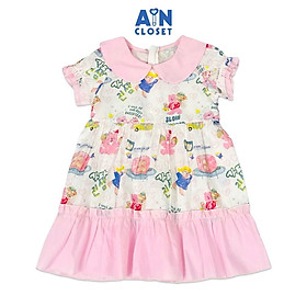Đầm bé gái họa tiết Bánh Kem Hồng cotton - AICDBG3YVHCR - AIN Closet