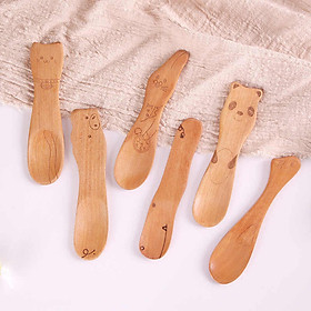 Mua Muỗng Gỗ Cho Bé Tự Tập Ăn Hình Động Vật (giao mẫu ngẫu nhiên)