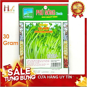 PN - Hạt Giống Rau Mầm Cải Ngọt 30 Giàu Dinh Dưỡng - Trồng Rau Xanh Rau Sạch Bằng Đất Sạch, Mùn Dừa, Phân Hữu Cơ