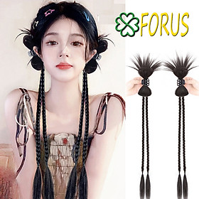Tóc giả tết nơ kẹp càng cua JN02 FREESHIP tóc tết đuôi sam, tóc giả nữ tết nơ, kẹp tóc nơ, tóc giả nữ thắt bính