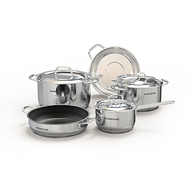 Mua Bộ nồi chảo inox 5 đáy SUNHOUSE SHG995 - Hàng chính hãng