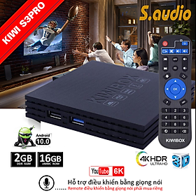 Mua Android box Kiwibox S3pro mới   kiwi s3 pro 2021 Ram 2G  Rom 8G  Wifi 2BT  Android 10  Bluetooth 5.0 - truyền hình miễn phí - Hàng chính hãng