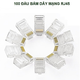 Mua Túi 100 đầu bấm mạng RJ45 - Hàng nhập khẩu