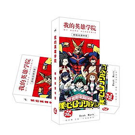 Bookmark anime Boku no Hero Academia Học viện anh hùng hộp ảnh 36 tấm đánh dấu trang in hình tặng thẻ Vcone
