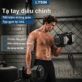 Tạ Tay Điều Chỉnh 24KG LYSIN 15IN1 - Tạ Thông Minh Đa Năng, Dụng Cụ Tập Gym Tại Nhà Cho Nam Nữ