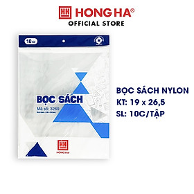 Hình ảnh Tập 10 chiếc Bọc sách nylon Hồng Hà (190x265mm) 3269