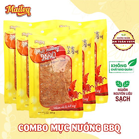 Combo 5 gói mực nướng BBQ ăn liền Mailey gói 30g