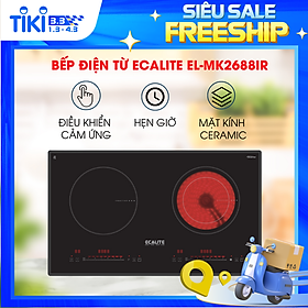 Mua Bếp 1 điện 1 từ Ecalite EL-MK2688IR - Kính Ceramic bền - Có Inverter tiết kiệm điện - Hàng chính hãng