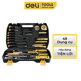 Bộ Dụng Cụ Sửa Chữa Đa Năng 49 Chi Tiết Deli Cao Cấp Chính Hãng - Sử Dụng Nhiều Mục Đích, An Toàn, TIện Lợi - DL5969