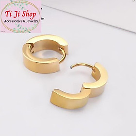 BÔNG TAI INOX KHOEN TRÒN BẢNG VUÔNG  ĐẸP CÁ TÍNH