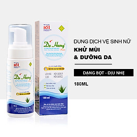 Dung dịch vệ sinh DẠ HƯƠNG dạng bọt đặc chế cho da nhạy cảm tinh chất lô hội 180ml JN-DH01