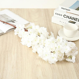 Mua Cành Hoa đào giả 9 nhánh 42cm- Mai vàng - trang trí ngày tết  năm mới
