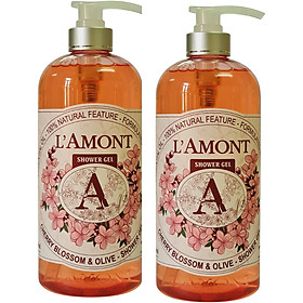 Combo 2 Sữa Tắm Lamont En Provence Cherry Blossom Hoa Anh Đào Shower Gel 1000ml