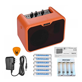 Ampli Đàn Guitar Acoustic Joyo 10W MA-10A - Nguồn, 6 Cục Pin Sạc, Bộ Sạc Pin - Chính hãng (Loa Amply Nhạc Cụ Mộc Khuếch Đại Âm Thanh Amplifier) - Kèm Móng Gảy DreamMaker