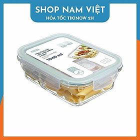 Hộp cơm thủy tinh 2,3 ngăn, hộp thủy tinh đựng thức ăn NIKKO INOCHI chính hãng