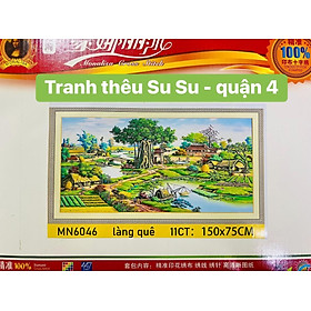 Mua Tranh thêu kín chữ thập Làng quê MN6046  kích thước 150 x 75 cm