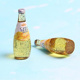 Mô hình chai nước Chia trang trí nhà búp bê, tiểu cảnh, móc chìa khóa, DIY