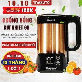 Mua Bình ấm đun nước siêu tốc điện Masuto 1 7L giữ nhiệt tự động 2 lớp chống bỏng công nghệ Nhật Bản 2022-Hàng chính hãng