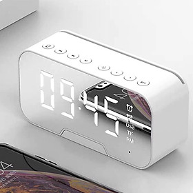 Loa bluetooth kèm đồng hồ, đồng hồ đo nhiệt độ, mặt tráng gương sang trọng