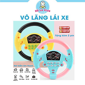 Vô lăng đồ chơi gắn tường phát nhạc xoay 360 âm thanh vui nhộn cho bé Hồ Lô Kids