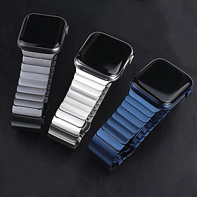 Hình ảnh Dây Đeo Thép dành cho Apple Watch (Series 1-8)/ Apple Watch Ultra Kai Steel Link Band Size 49/ 45/ 44/ 42MM_ Hàng Chính Hãng