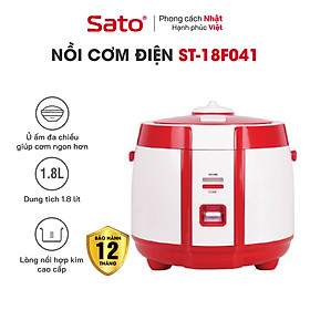 Nồi Cơm Điện SATO 18F041 1.8L - Thiết kế sang trọng hiện đại, màu sắc tinh tế - Miễn phí vận chuyển toàn quốc - Hàng chính hãng