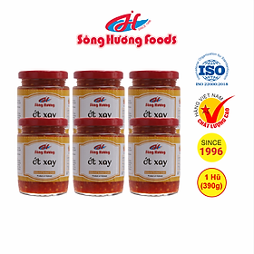 6 Hũ Ớt Tươi Xay Sông Hương Foods Hũ 390g