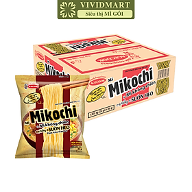 ACECOOK - Mì Không Chiên Mikochi Hương Vị Sườn Heo, mì Mikochi sườn heo, mì không chiên ăn liền (80g/gói)