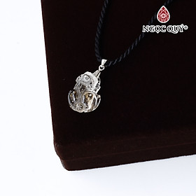 Mặt dây chuyền tỳ hưu đá thạch anh tóc 19x14mm mệnh thủy, kim - Ngọc Quý Gemstones