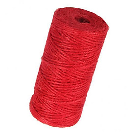 2X 100m Jute Cord 2mm String Crafts DIY Gift Wrapping Twine Rope Red