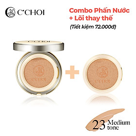 Combo Phấn Nước + Lõi Herbal DD Cushion 15g x 2, SPF 50