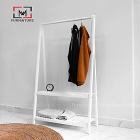 GIÁ TREO QUẦN ÁO CHỮ A 2 TẦNG MÀU TRẮNG - A HANGER 2 FLOOR WHITE