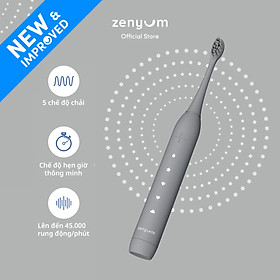 Bàn Chải Điện Zenyum Sonic 2.0 Màu Xám- Công Nghệ Singapore