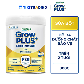 Sữa bột Nutifood GrowPLUS+ Sữa Non Immunel trên 2 tuổi Lon 800g