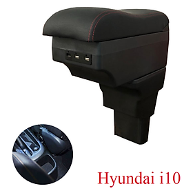 Sản phẩm Hộp tỳ tay ô tô, xe hơi Hyundai i10 tích hợp 3 cổng USB