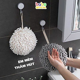Mua Khăn lau tay nhà bếp bông dày thấm nước hình tròn treo tường babo (TG10)