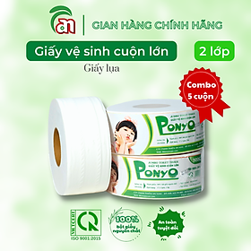 Combo 5 lốc Giấy vệ sinh cuộn lớn chất lượng cao, tan nhanh