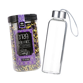 Trà Hoa Đậu Biếc Sấy Khô Nguyên Bông DK Harvest - 100g - Tặng bình thuỷ tinh 500ml