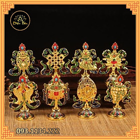 Bát bảo cát tường- đồ thờ cúng pháp khí mật tông linh thiêng đại diện cho Đức Phật