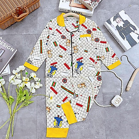 Đồ bộ bé gái, bộ pijama áo ngắn tay quần dài cho bé gái size 17-30kg chất lụa mango mềm mát