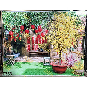 Mua (Tổng hợp) Tranh vải decor / Thảm vải treo tường / Thảm vải chụp ảnh chủ đề Tết (2