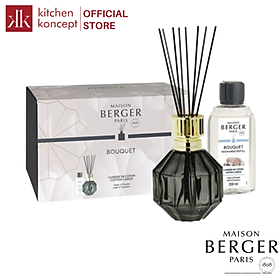 Maison Berger - Bộ lọ tinh dầu khuếch tán Facette Black - 200ml - 2 món