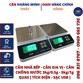 Mua Cân Tiểu Ly Điện Tử Siêu Chính Xác QUA Chống Nước 3kg - 0.5g  5kg - 1g Cân Tiểu Li Nhà Bếp Mini Tích Điện  Sạc USB   CÂN HOÀNG MINH PHÁT