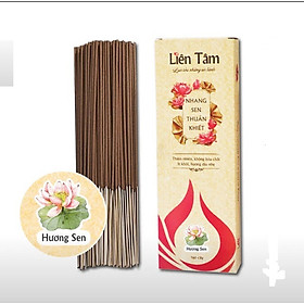 Hình ảnh Nhang sen thuần khiết Liên Tâm 20.5cm - 160 cây - hương sen, 100% thiên nhiên, ít khói, mùi dịu nhẹ, dùng cho chung cư, phòng máy lạnh